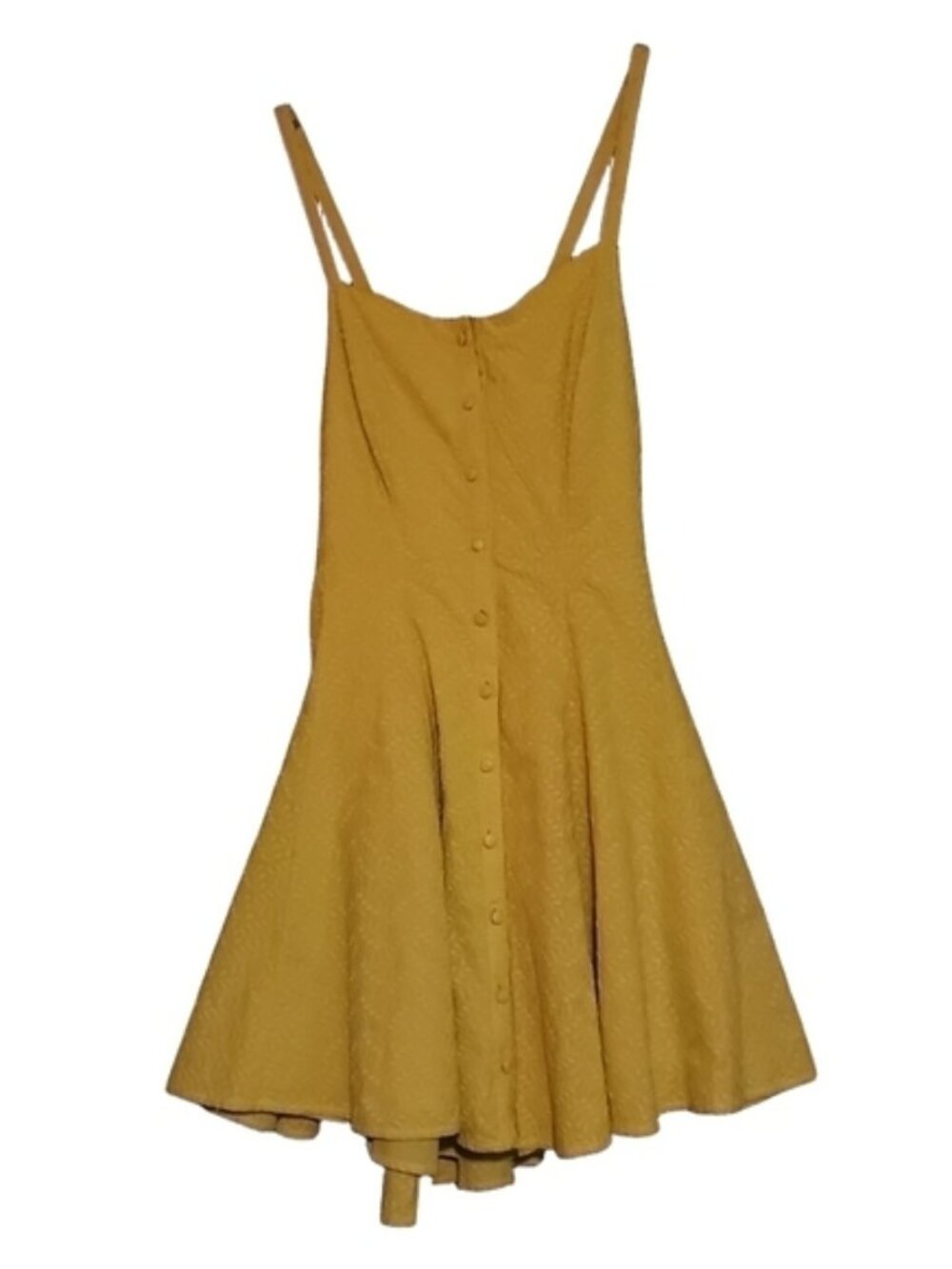 NWT A & C Embroidered to Dress in Mustard